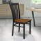 Flash Furniture HERCULES Series Black School House Back Metal Restaurant Chair - Cherry Wood Seat XU-DG6Q4BSCH-CHYW-GG